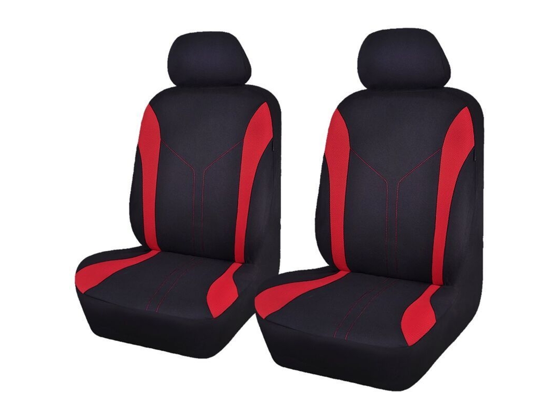 Voiture Siège Housses En Maillage Mode Universel (2 Avant, Noir Rouge) Npterbl