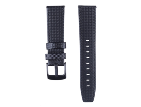 Correa de piel auténtica textura de fibra de carbono para Samsung Galaxy Watch 46mm/Galaxy Gear S3 Classic/Frontier - negro