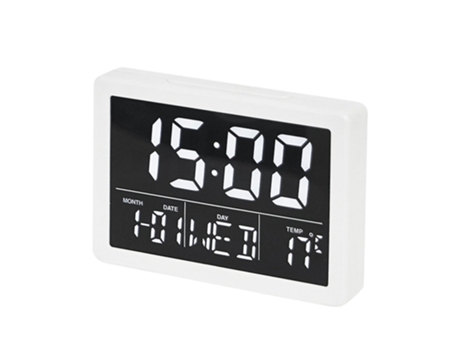 Reloj LED de estilo simple con pantalla grande, despertador de cabecera, práctico reloj electrónico multifuncional