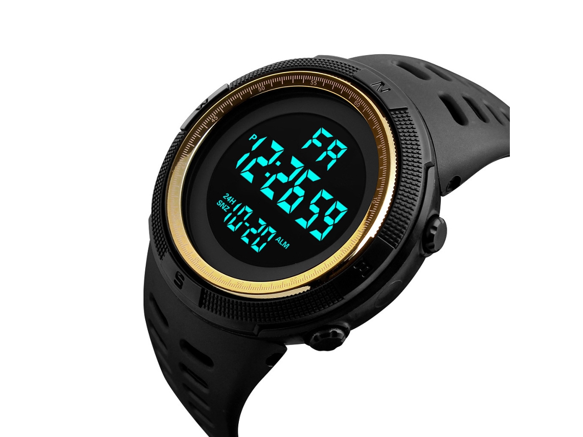 Reloj electrónico digital para hombre, reloj de pulsera deportivo, esfera grande y luminosa de 49 mm.