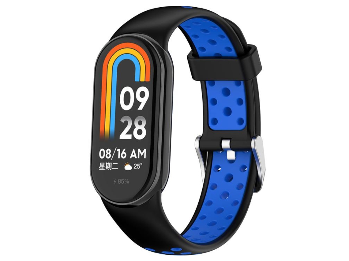 Pulsera para Xiaomi Smart Band 10/9/8 - Silicona bicolor - Conector metálico