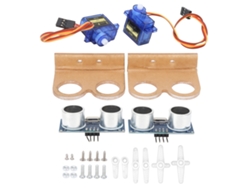 Kit De Coche Robot Para Armar Con Módulo De Sensor Ultrasónico Y Soporte De Montaje.