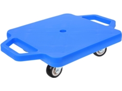 Patinete Cuadrado De Plástico Azul Con Ruedas, Patinete Con Asiento Para Niños Y Niñas.
