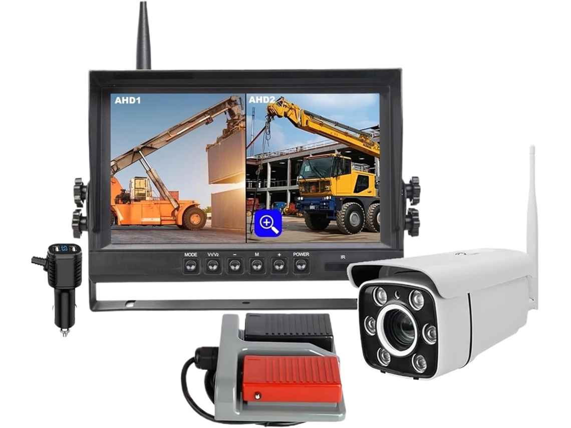 Monitor De 9 Pulgadas Con Zoom Óptico De 1080p, Cámara Inalámbrica, Señal Digital Para
