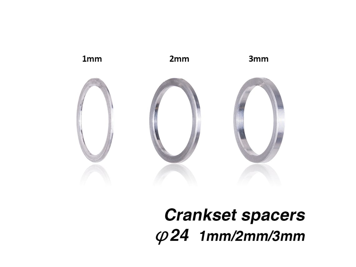 Espaciador De Eje Inferior De Desviador De Aluminio Ligero De 1/2/3 Mm Y 24 Mm Para Bicicletas De Montaña.