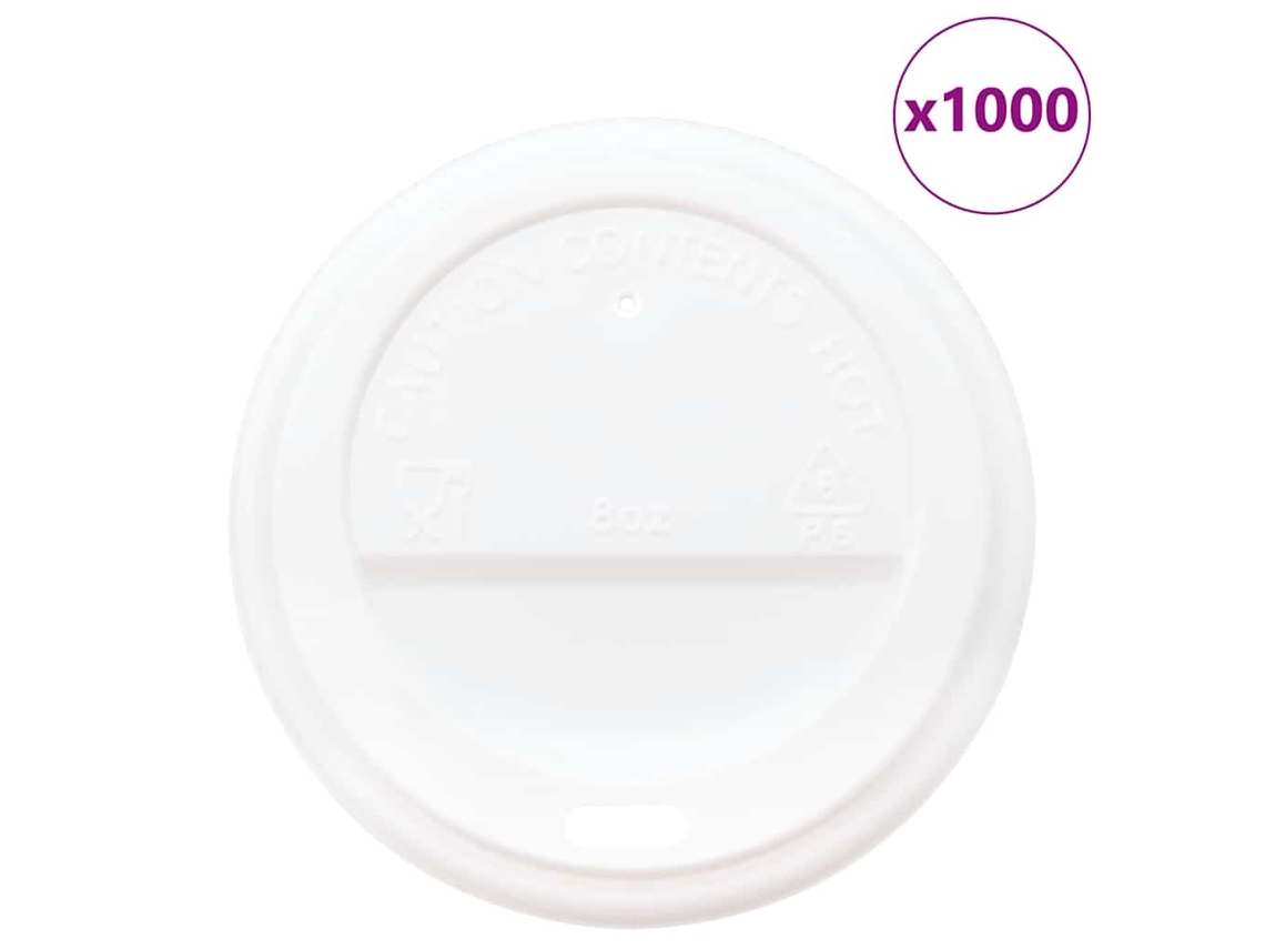 Maison Exclusive - Tapas De Cartón Para Vasos De Café Ø80 Mm 8oz 1000 Uds