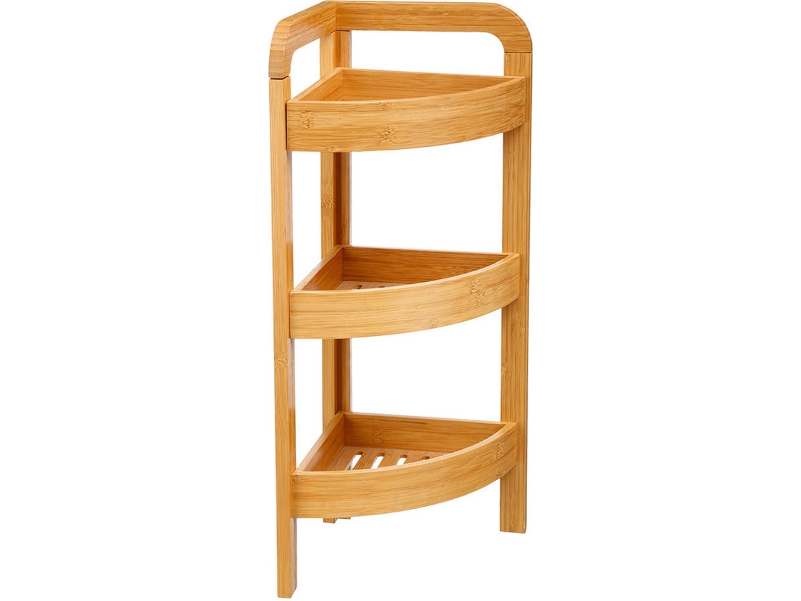 Esquina de Baño Organizador Bambú 3 Nivel (23X23X61Cm) EDM