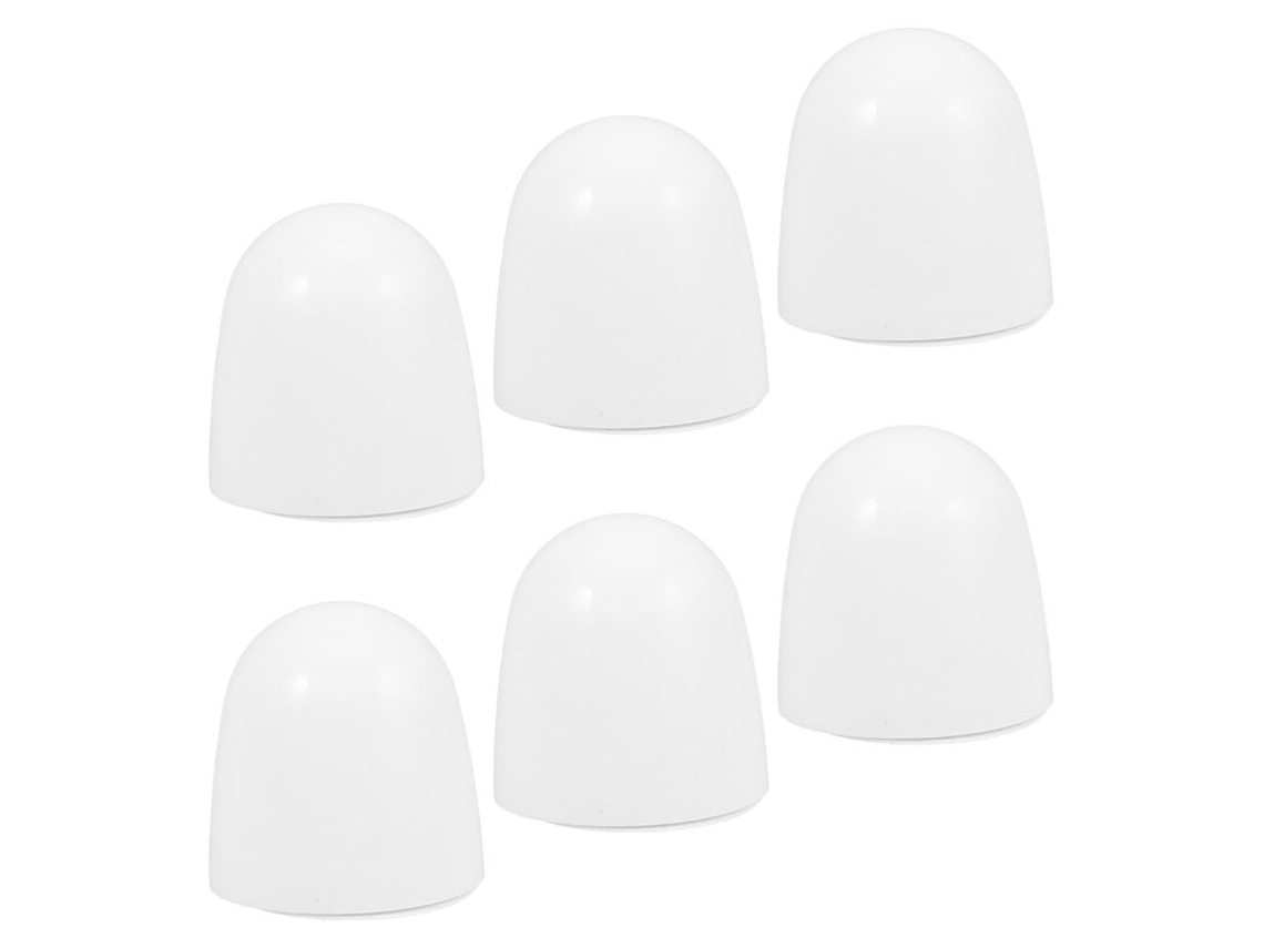 6 Tapas Tornillos Inodoro Abs Blanco Diseño Dividido Fácil