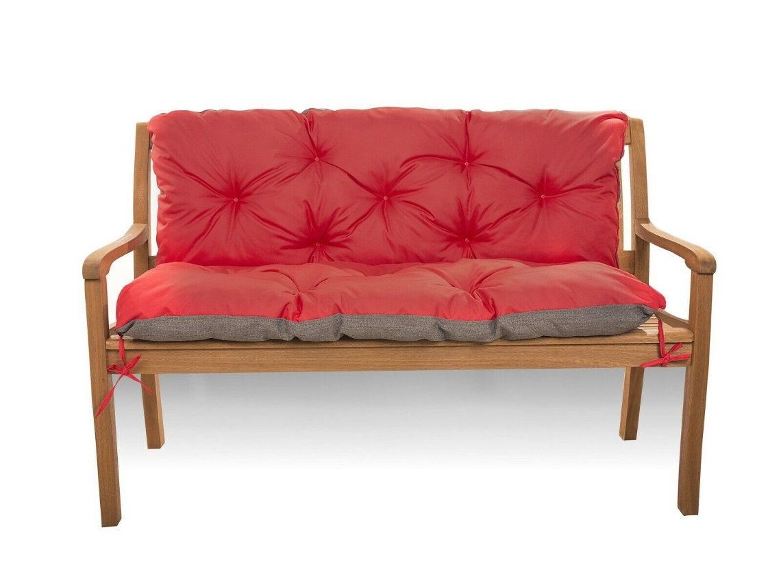 Cojín para Banco de Jardín 100x60x50cm O Columpio Rojo SETGARDEN