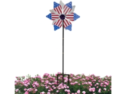 Molinillos De Viento Para Jardín Molinillos Patrióticos Con Postes De Soporte, Molinillos De Jardín Para Exteriores,