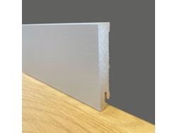 Zócalo ETERNAL PARQUET Cuadrado en Fibra de Madera Compacta 80X15 Plata
