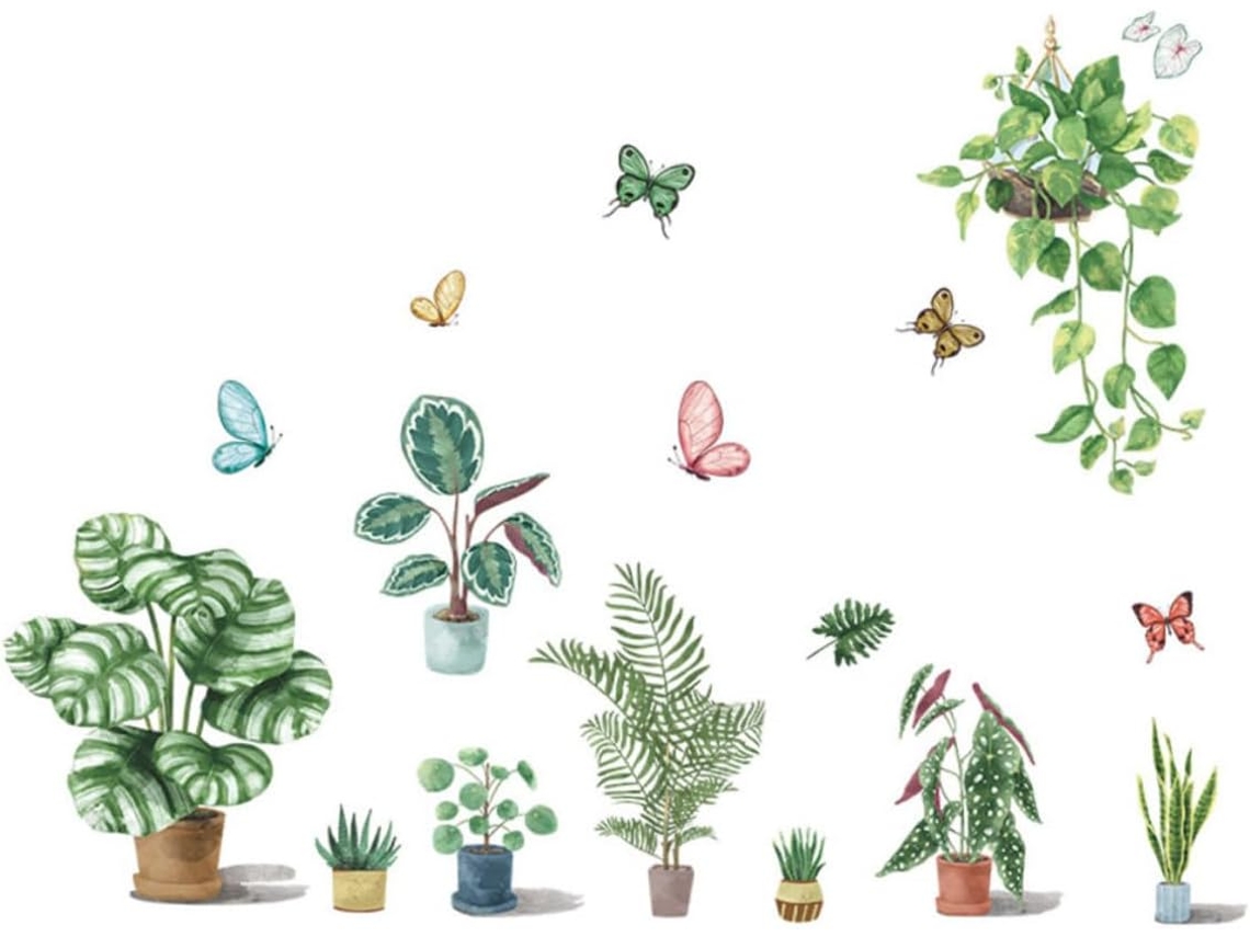 2 Pegatinas De Pared De Pvc Verde, Láminas Removibles E Impermeables Para Decoración.