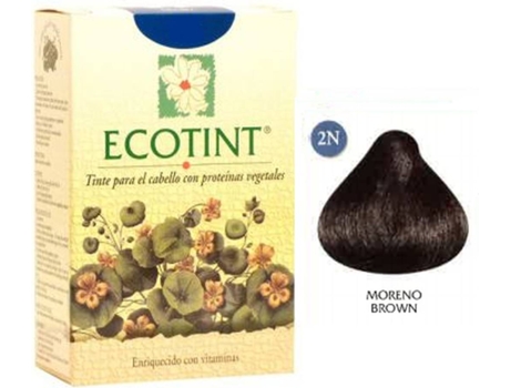 Tinte de Cabello ECOTINT Moreno 2N (130 ml)