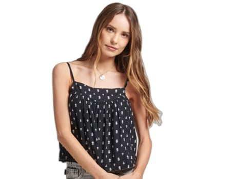 Top para Mujer SUPERDRY (XS - Negro)