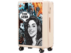 Maleta grande de cartón rígido, diseño de doble compartimento, blanca, 700 mm (28 pulgadas)