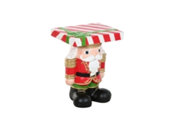 Mesita Auxiliar Led Resina Cascanueces 37x27x47cm