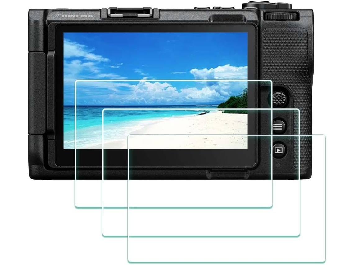 Protector de pantalla para Nikon Zr Ar Transparente, Película Protectora de Vidrio Templado para Cámaras CUICH (Paquete de 3)
