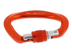 25kn Mosquetón En D Forma Bloqueo De Tornillo Naranja