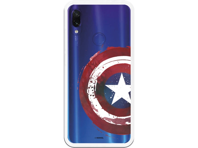 Carcasa Xiaomi Note 7, Note 7 Pro MARVEL Capitán América Transparente