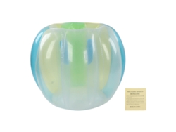 Pelota inflable de burbujas, 90 x 75 cm, plegable y portátil, para juegos de fiesta, azul, amarillo y verde.