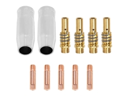 Accesorio De Torcha Mig Mb15ak 11 Piezas Boquilla De Gas Conica Punta De Contacto 0.6mm 0.8mm 1.0mm Portapuntas Consumible Para Soldador Mig