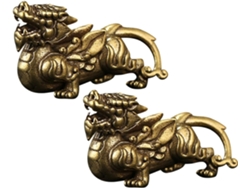 Figuras Latón Dorado Coche Decoración Delicada Lujosa Simboliza Fortuna Adorno Colgante Oficina