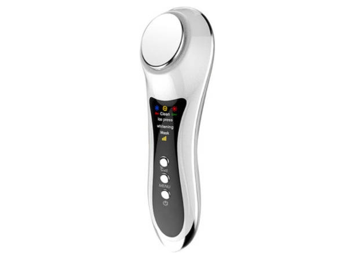 Máquina de elevación reafirmante facial Instrumento de belleza con sonido Masajeador facial frío y calienteblanco YEMAESRE