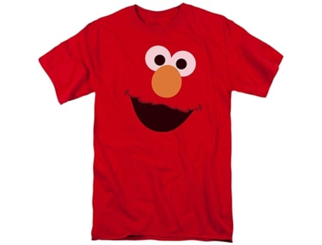 Camiseta ROCKINSTONE de Barrio Sésamo con cara de Elmo grande (S)