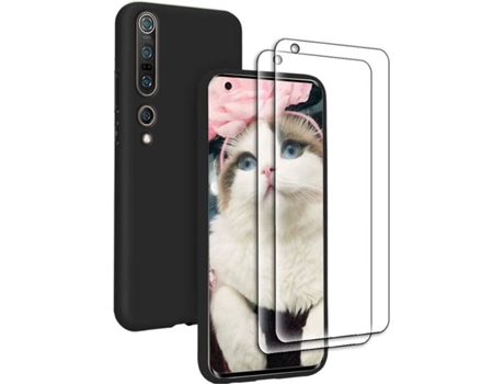 Carcasa + Protector Xiaomi Mi 10 Pro HONGWE. Negro
