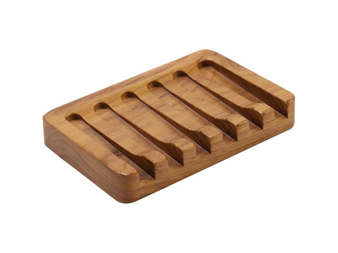 2026-plato De Jabón De Teca Con Diseño Inclinado, 3 Piezas, Dispensador Para Baño Y Cocina
