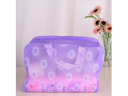 Bolsa de maquillaje Eifson de PVC de gran capacidad, impermeable y sin aceite, morada
