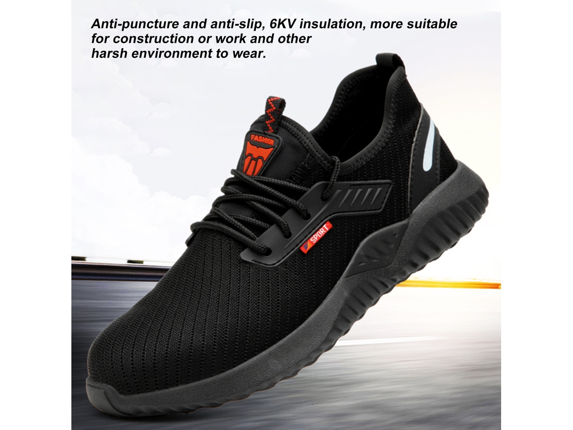 Zapatos De Seguridad Con Punta De Acero Para Hombre Y Mujer Zapatillas Ligeras Y Transpirables Para Trabajo Industrial Y Construcción Negro 40