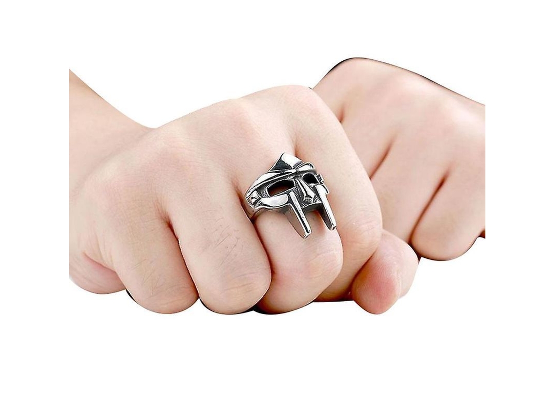 Anillo Retro Clásico Hombre Estilo Punk Máscara Faraón Egipcio Acero Inoxidable