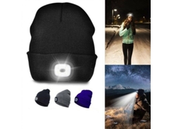 Gorro LED unisex con batería recargable USB, 5 horas de potente luz azul VTL.