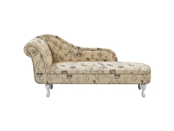Chaise longue izquierdo BELIANI Nimes de Poliéster Beige 169x65x79