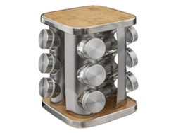 Estante de especias giratorio con 12 latas de especias
