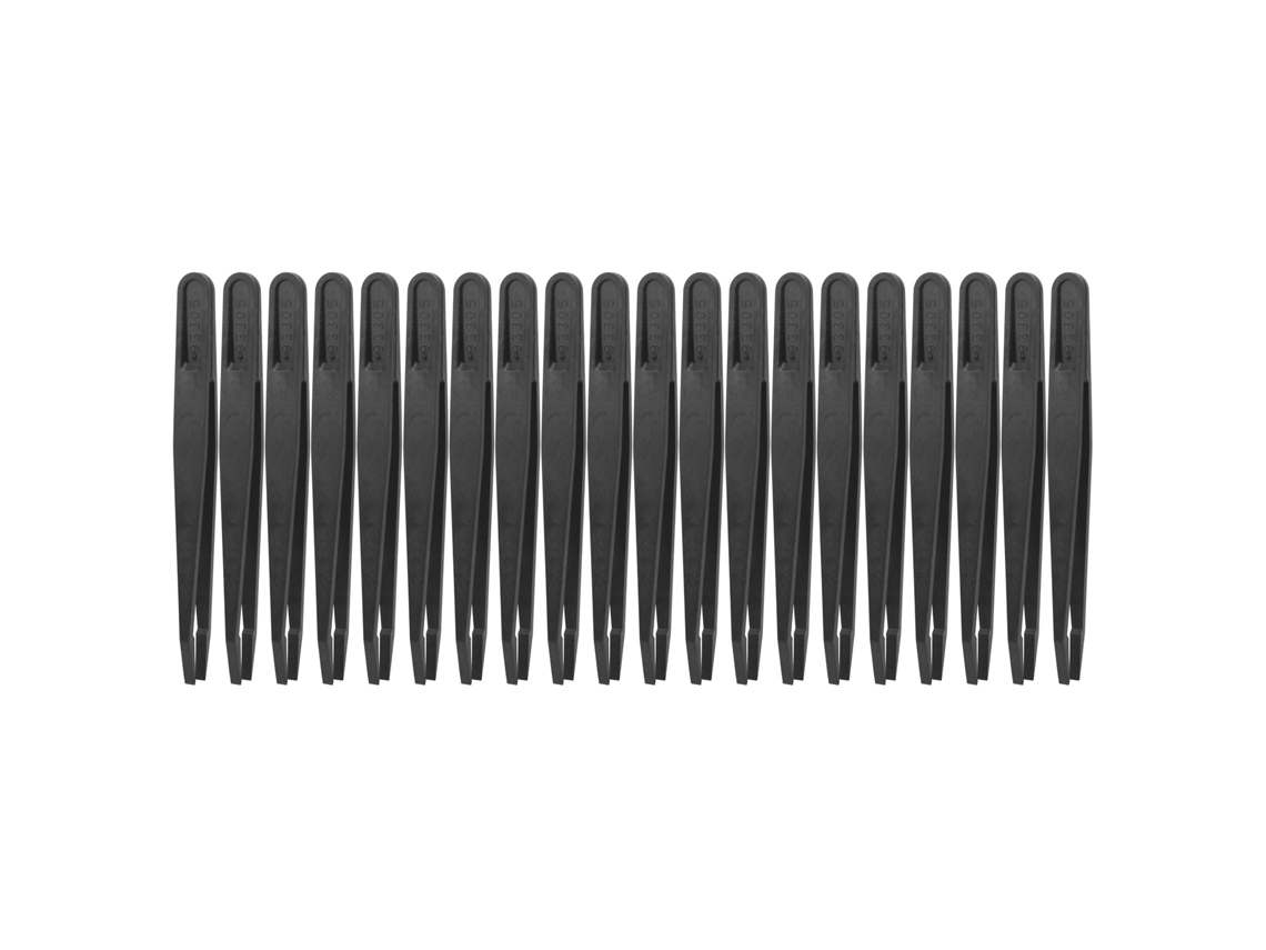 Pinzas Antiestáticas De Fibra De Carbono Con Punta Curva Para Reparar Aparatos Electrónicos Y Relojes - 20 Unidades