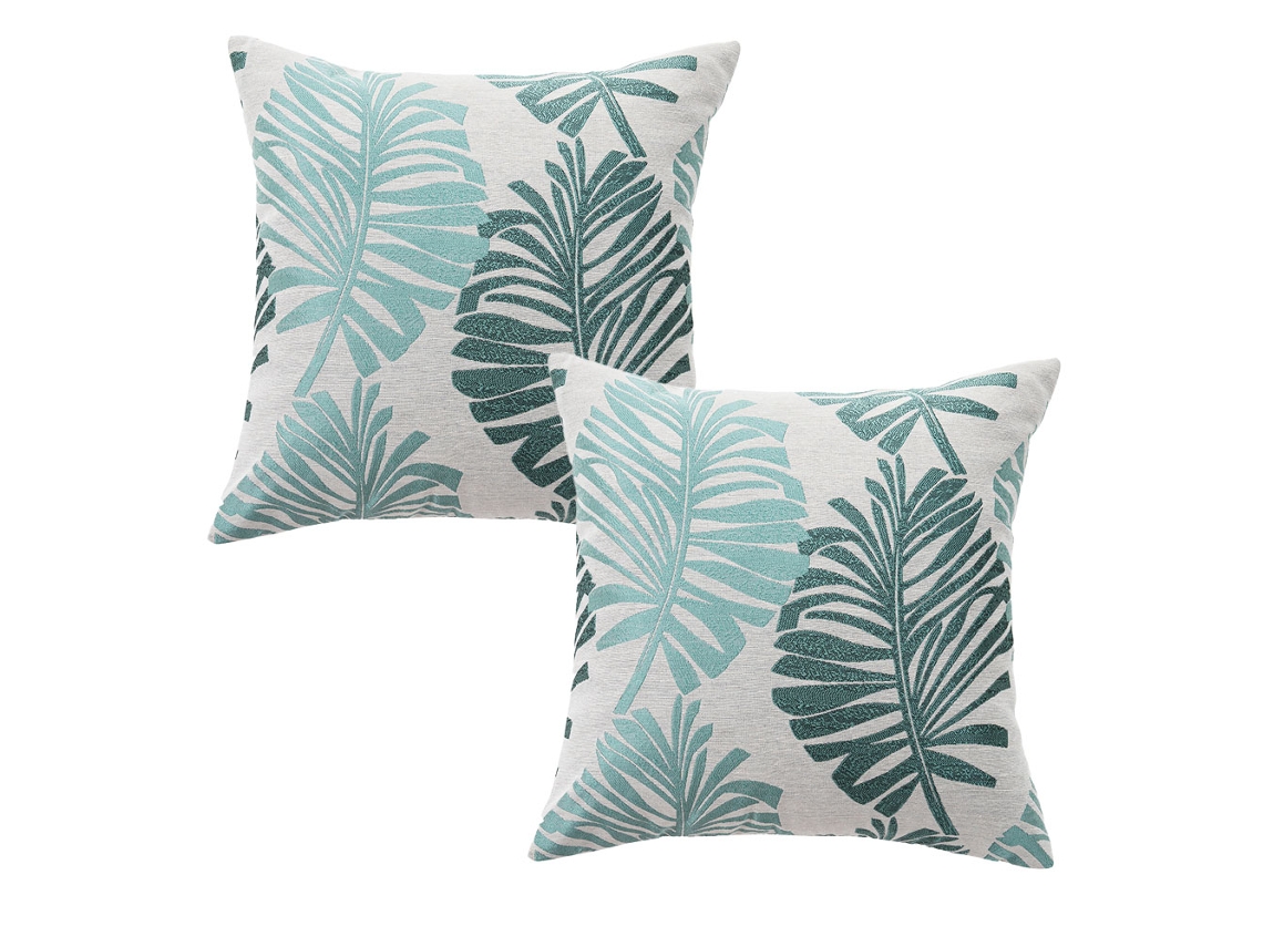 2 Fundas De Almohada Cuadradas De Lino Para Oficina