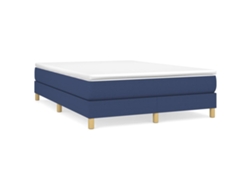 Maison Exclusive - Estructura De Cama Con Somier Tela Azul 140x190 Cm