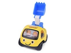 Rebe - carrinho de construção com tração para crianças, miniatura educativa portátil, lindo veículo de engenharia com fricção para crianças e bebês, escavadeira.
