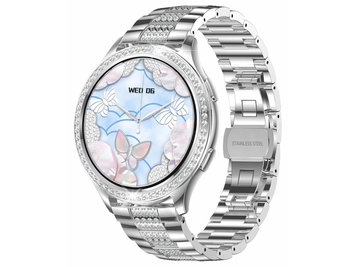 Reloj inteligente para mujeres, teléfonos inteligentes con Android e iOS, para hacer y responder llamadas, control de la frecuencia cardíaca y la presión arterial, 100 modos Yizhood