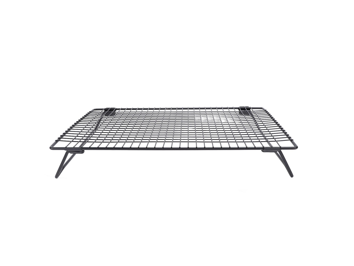 Rack De Resfriamento Plegável De Aço Carbono Antiaderente Multifuncional Para Bolo Pães Assado Preto