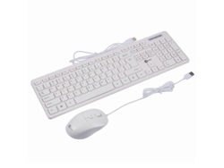 Teclado Y Ratón Usb Con Cable Lenovo Lecoo Cm102 Para Uso De Oficina Con 104 Teclas Y Sensibilidad Ajustable.