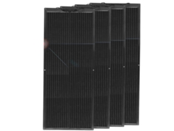 Kit de paneles solares monocristalinos de alta eficiencia, instalación versátil, 4 unidades de 100 W