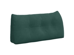 Cojín De Espalda Verde Oscuro 100 X 24 X 50 Cm Terciopelo