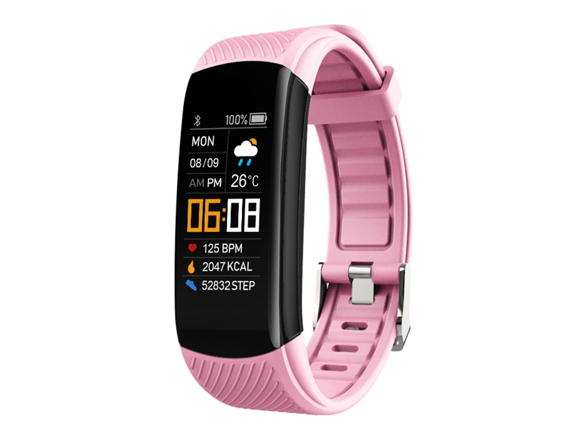 Reloj inteligente MDUG con Bluetooth, resistente al agua y pantalla HD (rosa)