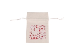 Bolsa de regalo navideña de lona con cordón ajustable 4