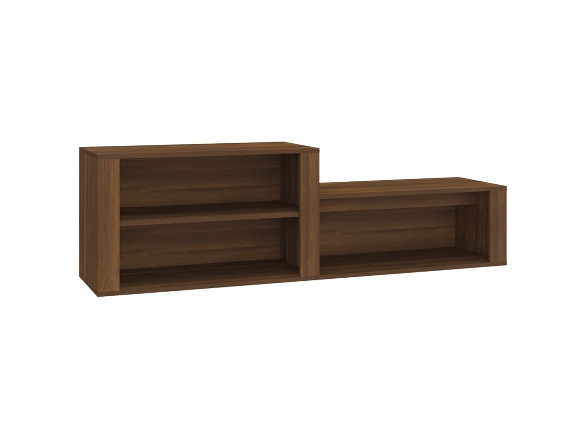 Zapatero de derivados de madera de roble, marrón, MAISON EXCLUSIVE, 150x35x45 cm