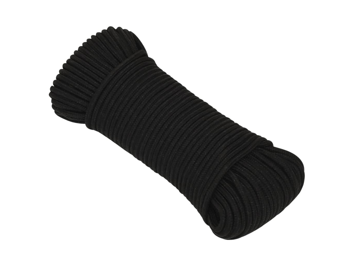 Cuerda De Trabajo Poliéster Negro 3 Mm 500 M