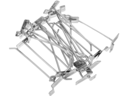 Paquete De 20 Ganchos Para Paneles Perforados De 15 Cm X 4 Mm, Estantes Metálicos Electrolíticos De Alta Resistencia.
